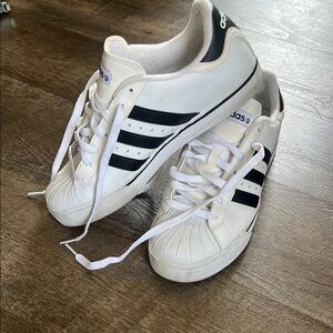 Adidas White and Black Superstar Sneakers Iconic Design